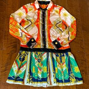 Zara multicolor chains and flowers dress